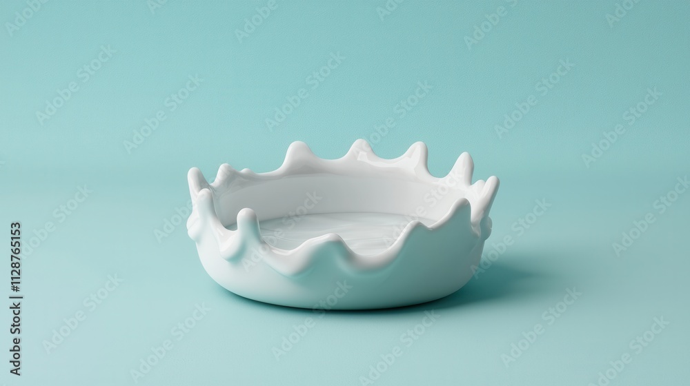 A white bowl with a white swirl design on it A white bowl with a white swirl design on it