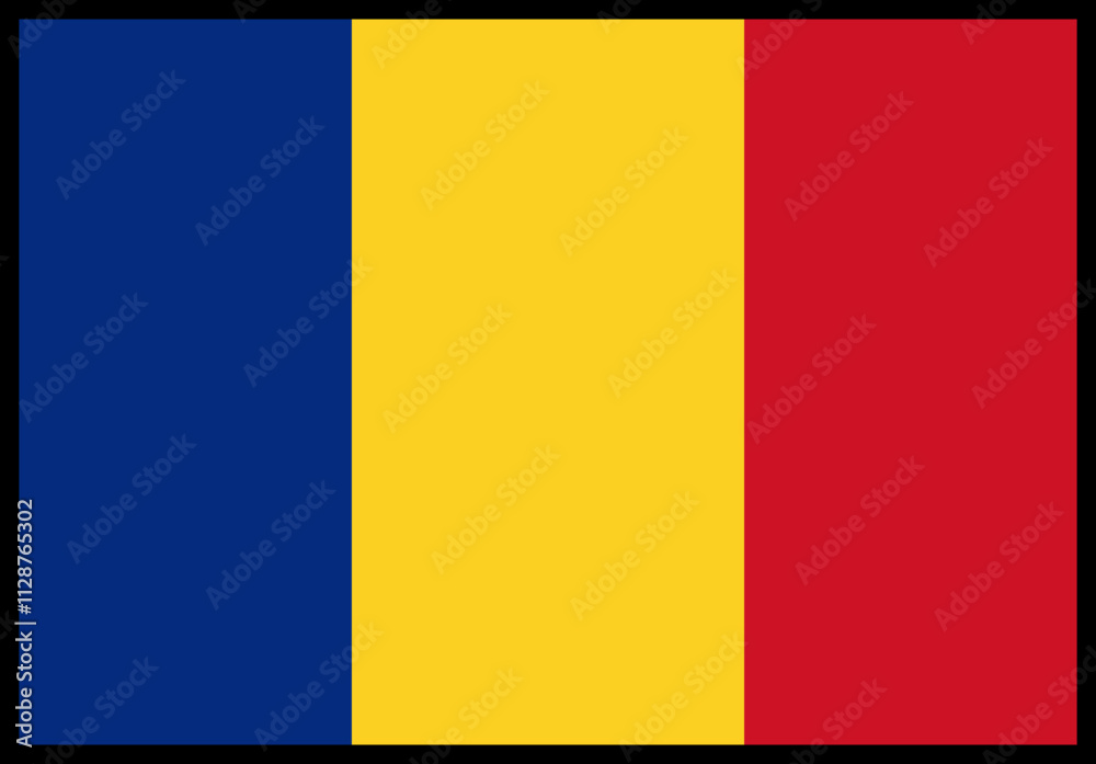 Fototapeta premium Romania Flag rectangle Icon