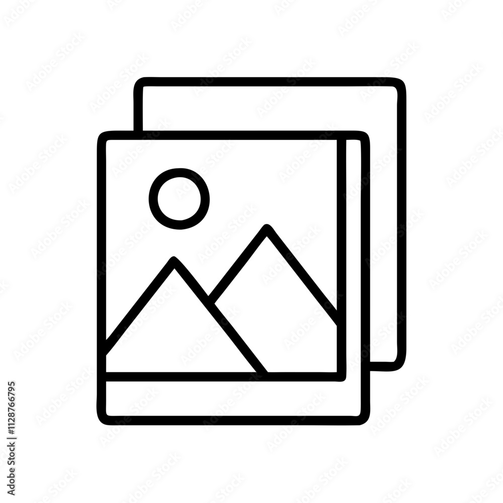 polaroid photo icon, national retro day line art, retro icon - simple black line art icon of polaroid photo , for national retro day celebrations. retro vector art. polaroid photo icon, national retro day line art, retro icon - simple black line art icon of polaroid photo , for national retro day celebrations. retro vector art.