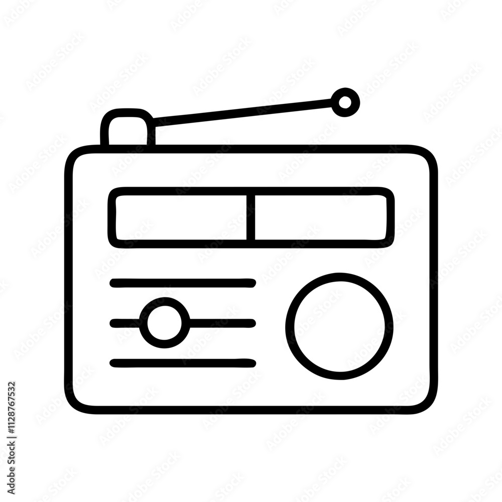 retro radio icon, national retro day line art, retro icon - simple black line art icon of retro radio , for national retro day celebrations. retro vector art. retro radio icon, national retro day line art, retro icon - simple black line art icon of retro radio , for national retro day celebrations. retro vector art.