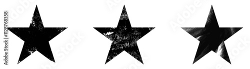 Grunge stars design for artistic and creative projects