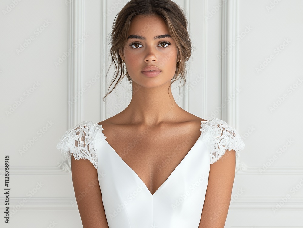 Elegant focus on collarbones and shoulders Elegant focus on collarbones and shoulders