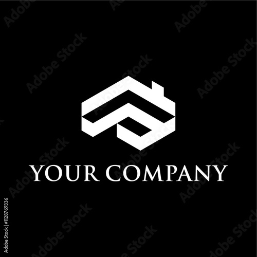 Very strong and modern house roof logo concept
