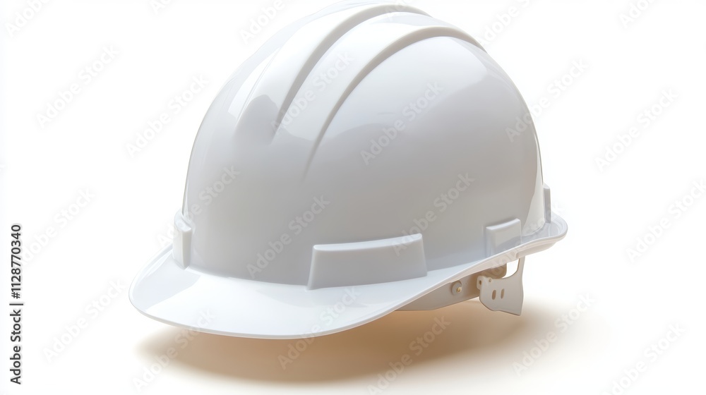 White hard hat isolated on the white background clipping path included White hard hat isolated on the white background clipping path included