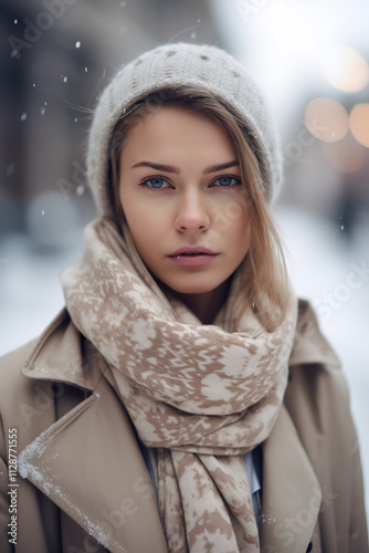 Winter Fashion Shoot in Snowy Street