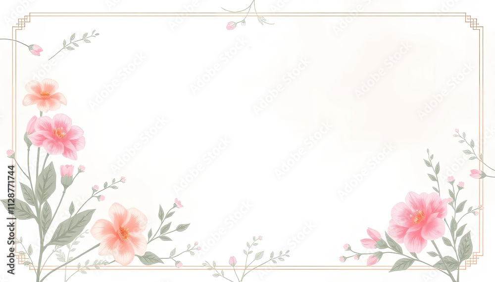 floral certificate design with soft botanical motifs and delicate pastel gradients, certificate background with certificate border floral certificate design with soft botanical motifs and delicate pastel gradients, certificate background with certificate border