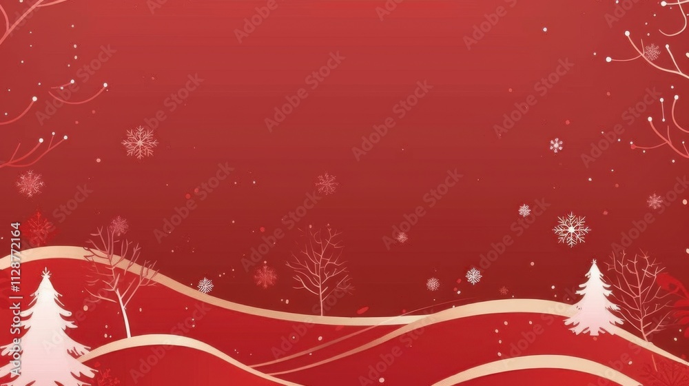 New Year's theme against a red background New Year's theme against a red background