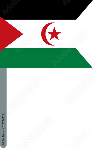 Sahrawi Arab Democratic Republic Flag On Crisp Corners