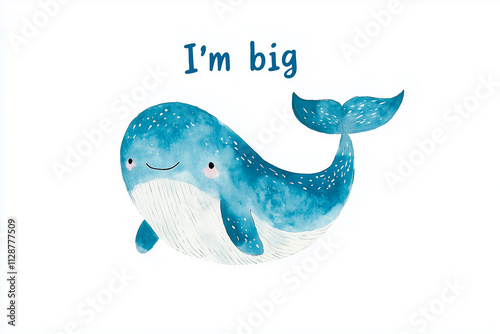 Centered is a charming whale with the text 