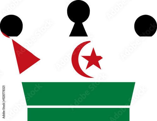 Premium Icon in Sahrawi Arab Democratic Republic Flag