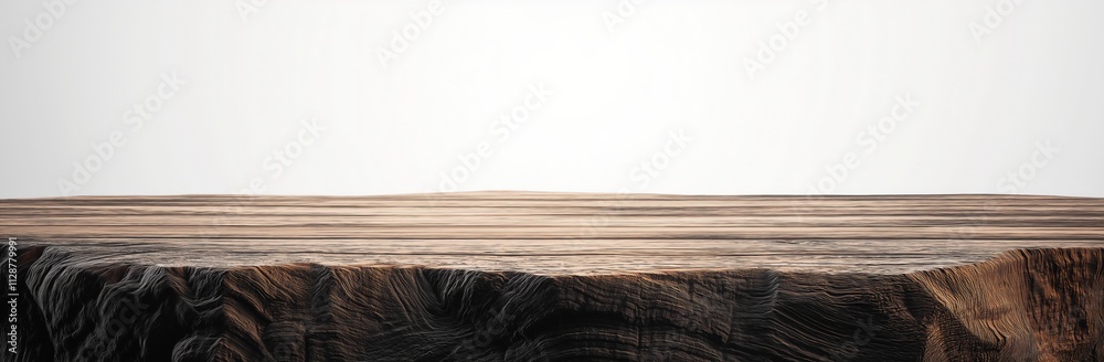 Empty Wooden Podium on White Background Empty Wooden Podium on White Background