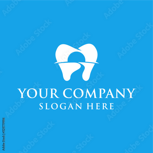 clean and simple dental health logo concept