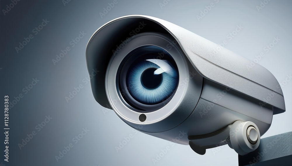 Surreal surveillance camera with a watchful eye Surreal surveillance camera with a watchful eye