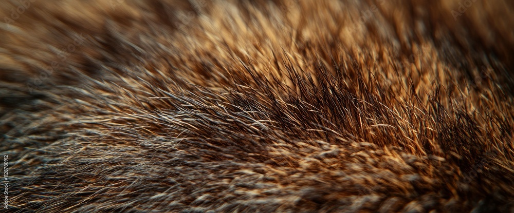 Close-up Texture of Brown and Gray Animal Fur, Soft and Fluffy Pet Hair Background Close-up Texture of Brown and Gray Animal Fur, Soft and Fluffy Pet Hair Background