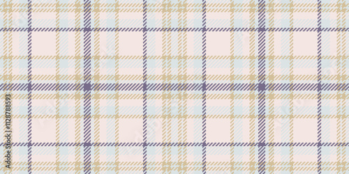 Rough plaid tartan pattern, glamor seamless background vector. Amazing texture textile check fabric in white and light colors.