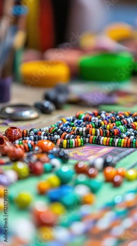 Vibrant Colorful Handmade African Beads and Jewelry photo