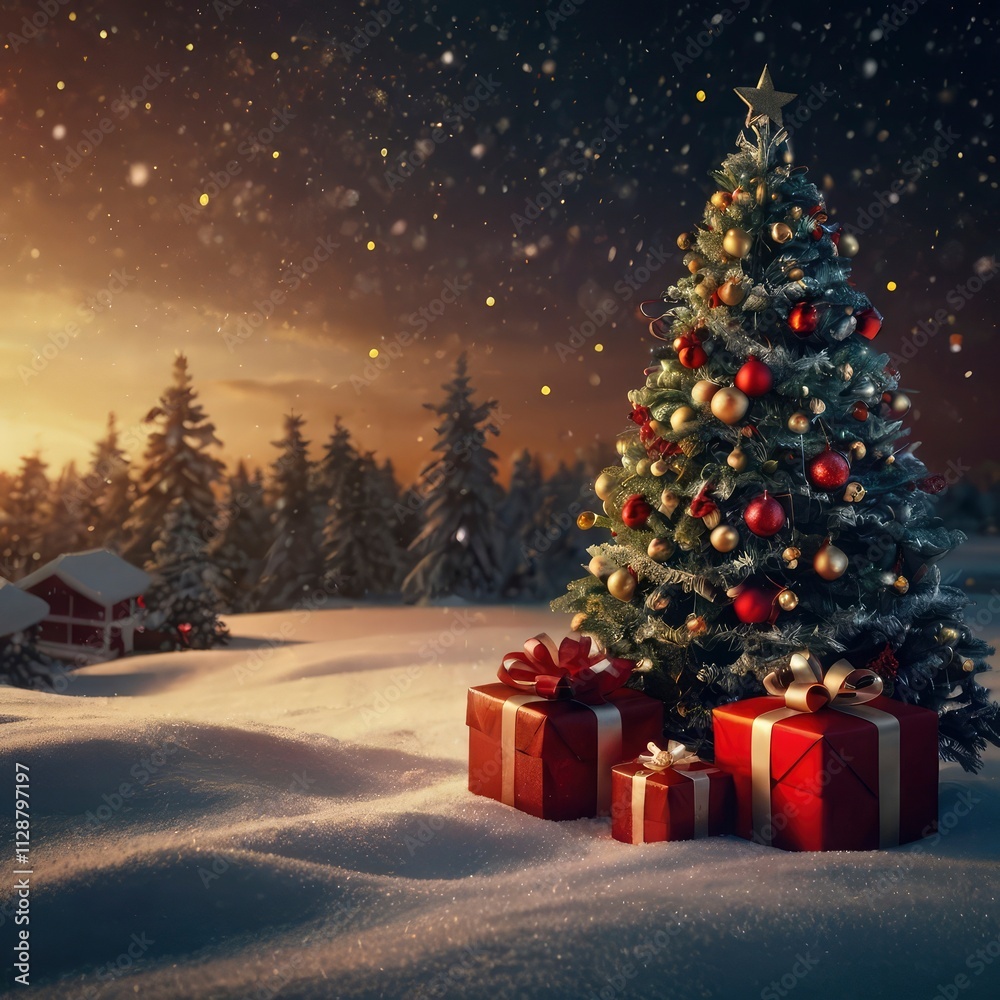 Obraz premium Christmas in the city