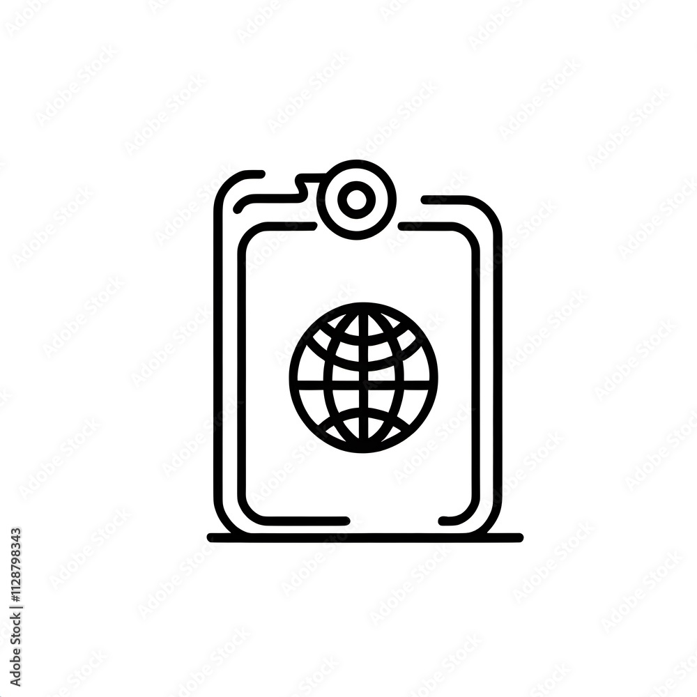 Passport Icon: A simple, clean line drawing of a passport, symbolizing travel, adventure, and global exploration. Perfect for websites, apps, and branding. Passport Icon: A simple, clean line drawing of a passport, symbolizing travel, adventure, and global exploration. Perfect for websites, apps, and branding.