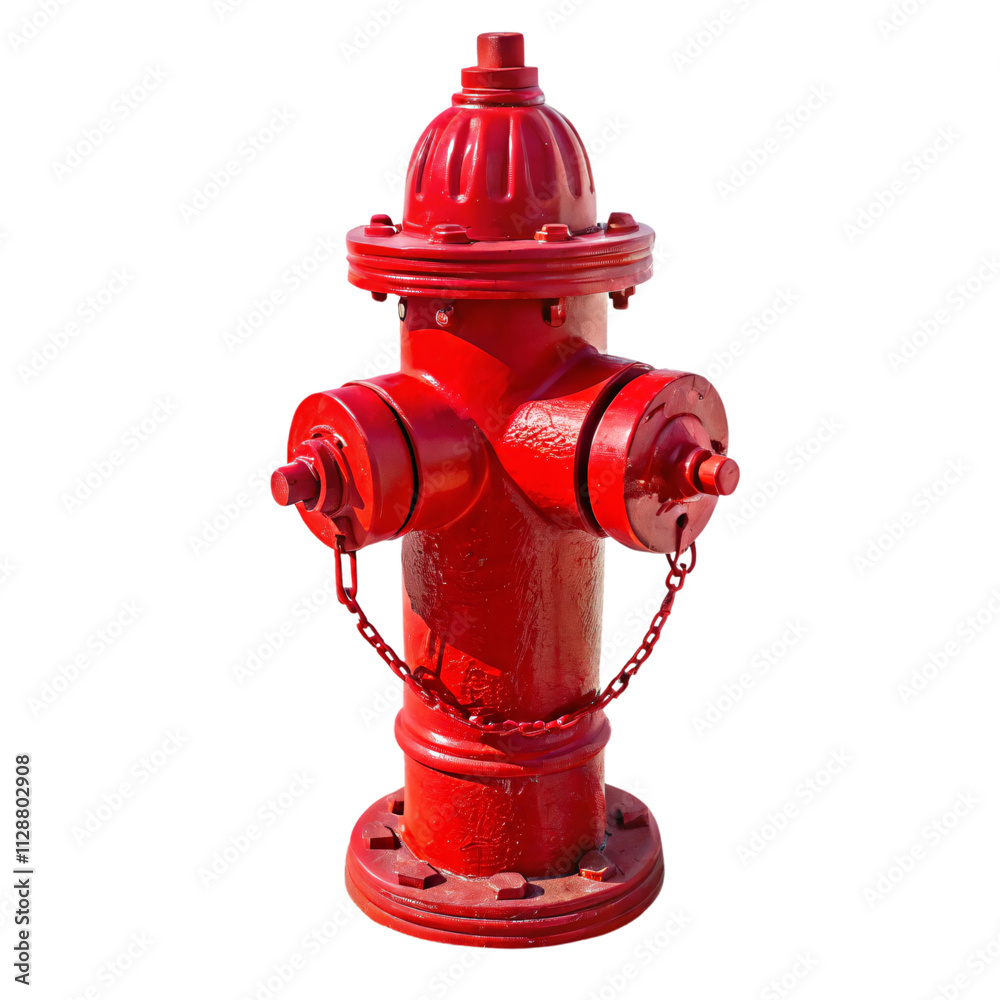 An industrial-grade fire hydrant, showcasing smooth metal detailing and a distinctive dome top for aesthetic and functional purposes, isolated on a transparent background An industrial-grade fire hydrant, showcasing smooth metal detailing and a distinctive dome top for aesthetic and functional purposes, isolated on a transparent background