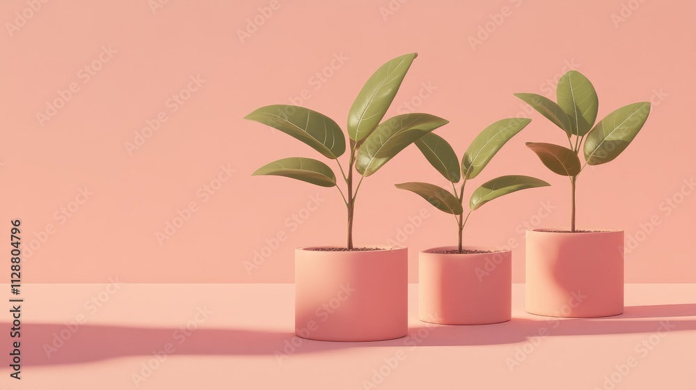 coins nurturing growth flat design side view renewable theme 3D render Complementary Color Scheme coins nurturing growth flat design side view renewable theme 3D render Complementary Color Scheme