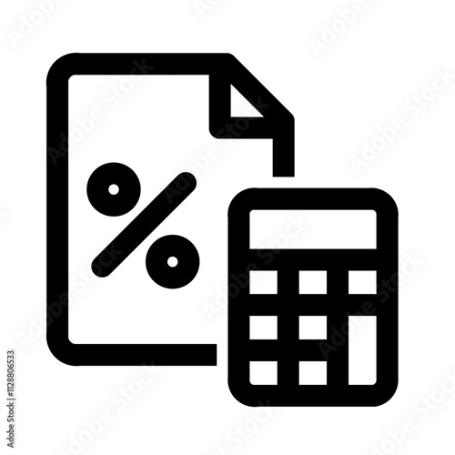 percentage document calculate icon