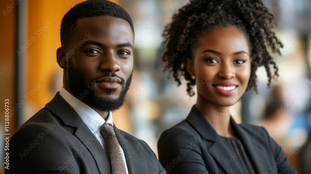 Portrait of a Businessman and Businesswoman Portrait of a Businessman and Businesswoman