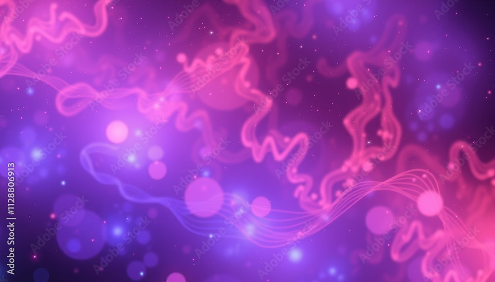 Abstract Cosmic Nebula Pink Purple Glow Abstract Cosmic Nebula Pink Purple Glow