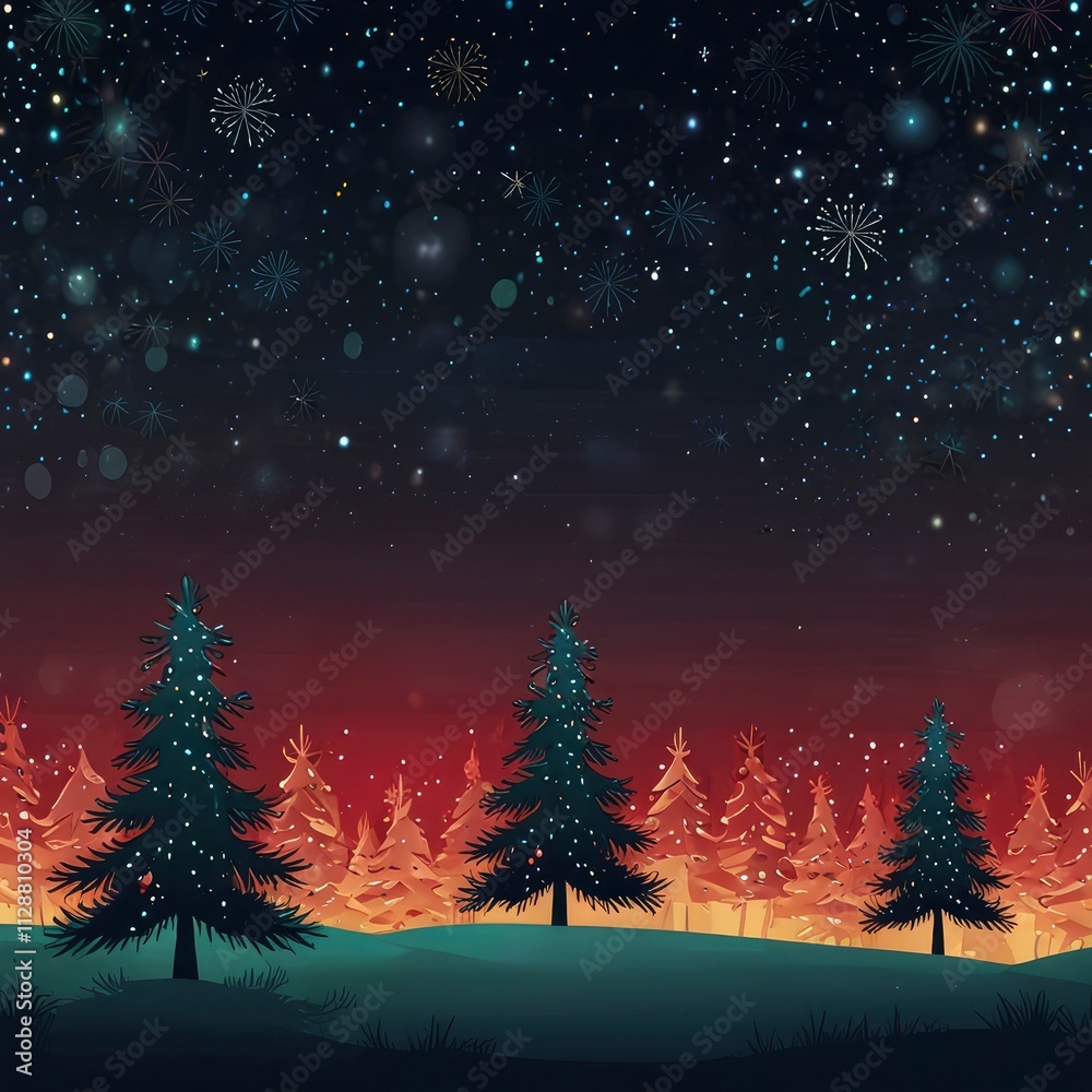 Naklejka premium Christmas in the city