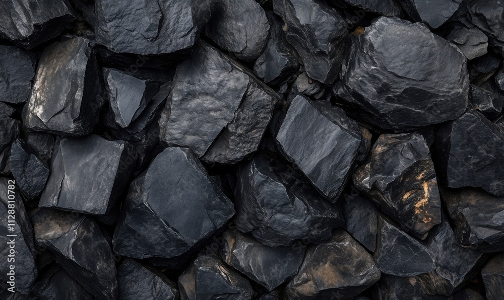 Black slate rocks texture, natural stone surface, irregular shapes, dark tones, rough edges, geological formation, background material Black slate rocks texture, natural stone surface, irregular shapes, dark tones, rough edges, geological formation, background material