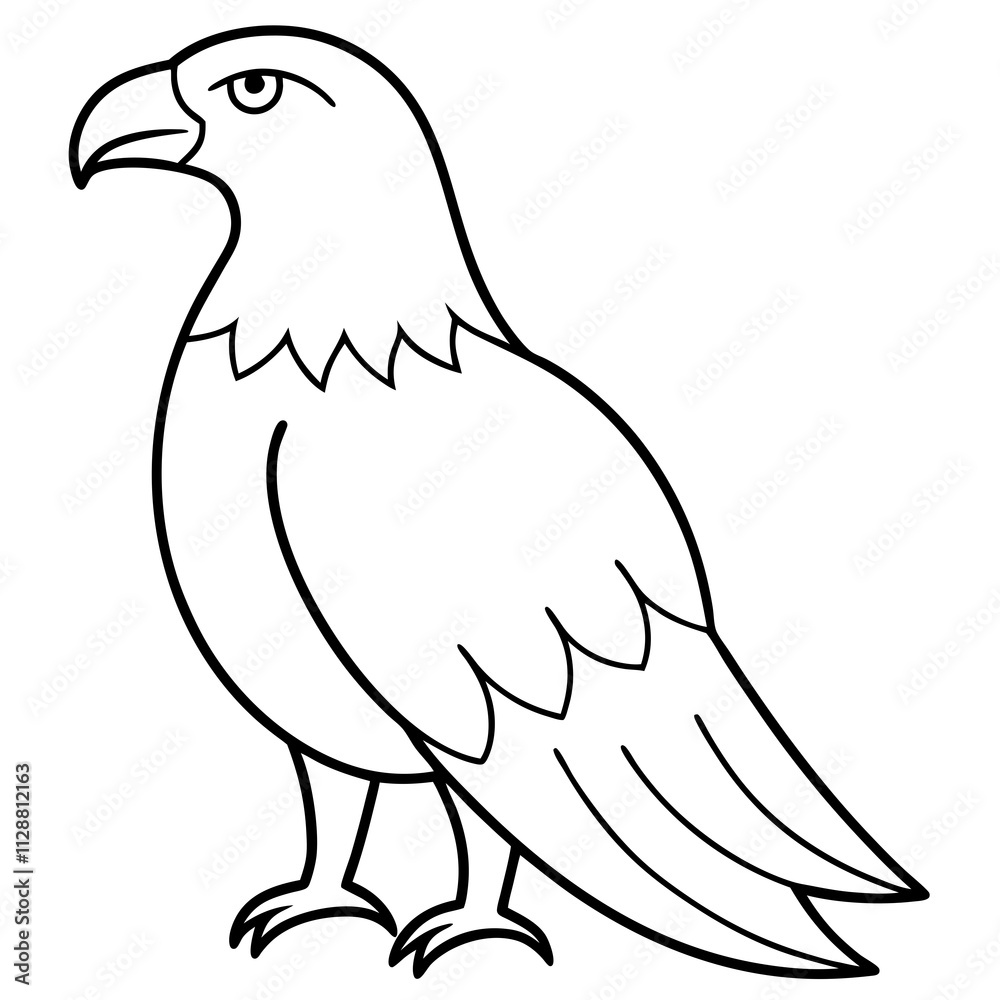 Fototapeta premium Elegant generative AI eagle vector and line art design, perfect for digital projects and creatives