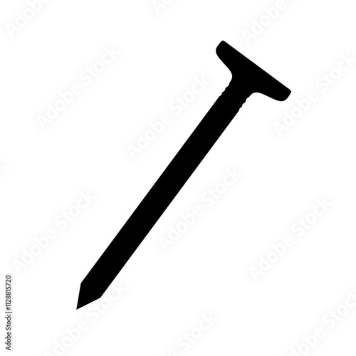 iron nail icon vector on white background