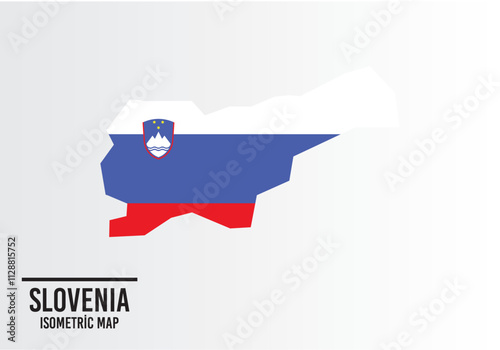 Slovenıa flag and map vector.