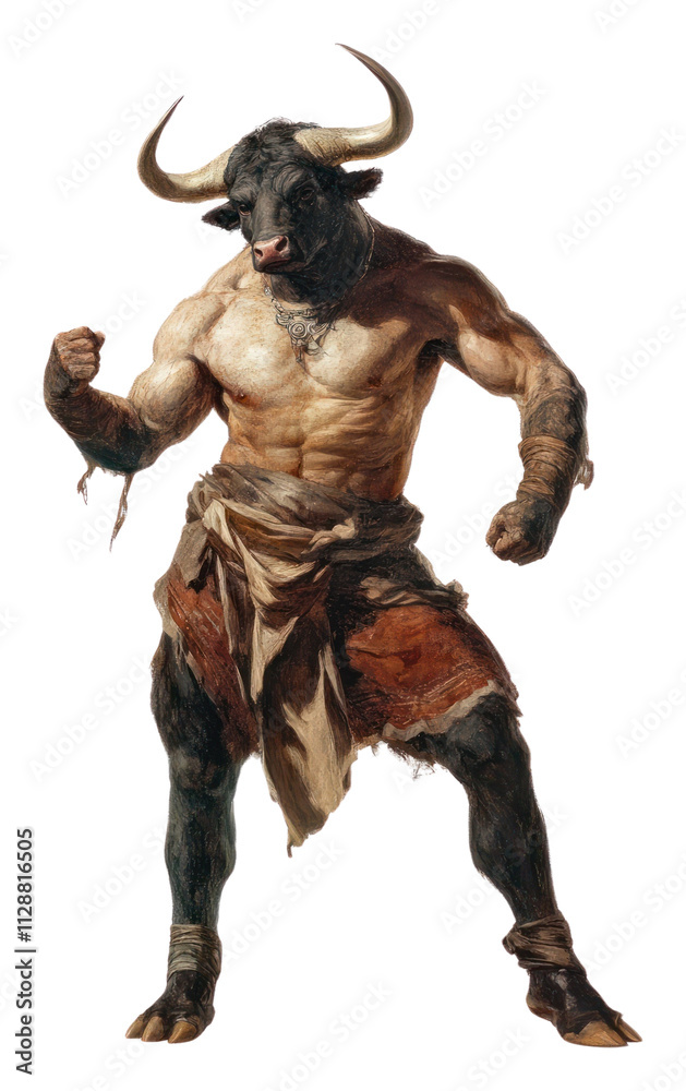 PNG A Minotaur art illustration painting. PNG A Minotaur art illustration painting.