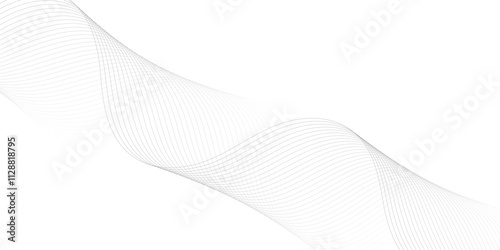 Abstract wave element for design. Digital frequency track equalizer. Stylized line art background. Vector illustration. Wave with lines created using blend tool.