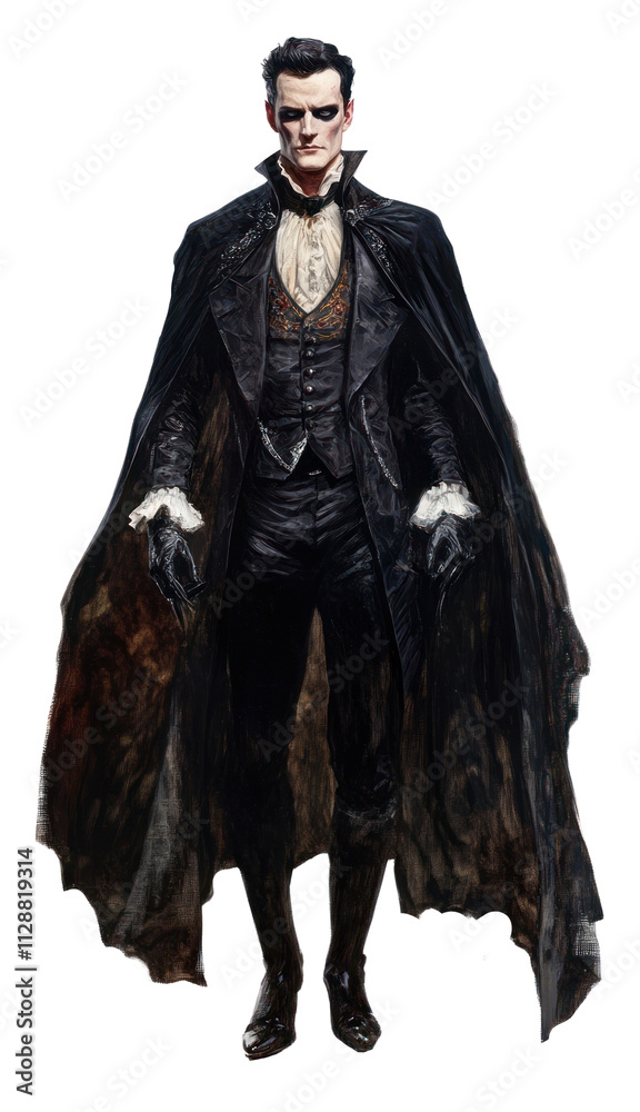 PNG A vampire illustration fashion cape. PNG A vampire illustration fashion cape.