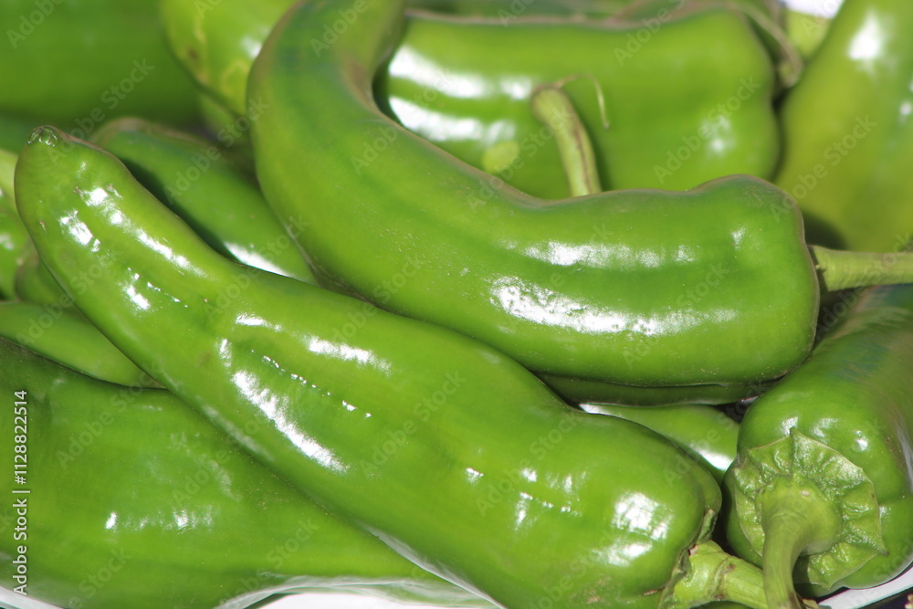 Green Peppers Close Up Green Peppers Close Up