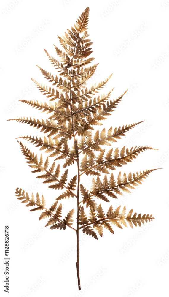 Naklejka premium PNG Watercolor of a dark academia fern plant.