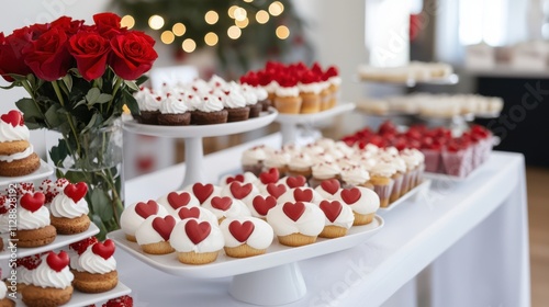 Romantic Valentine's Cupcakes & Roses