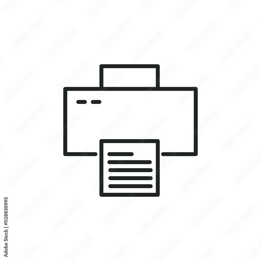 Fax Icon. Vector black line icon Fax Icon. Vector black line icon