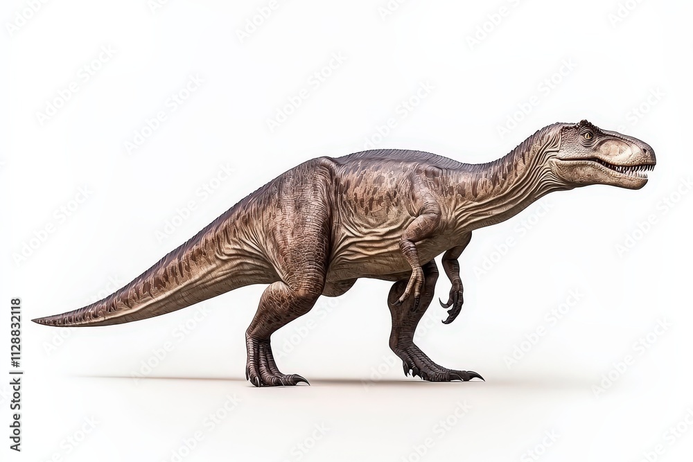 Tyrannosaurus dinosaur, triassic period, mesozoic era, cretaceous period, jurassic period, isolated on white background Tyrannosaurus dinosaur, triassic period, mesozoic era, cretaceous period, jurassic period, isolated on white background