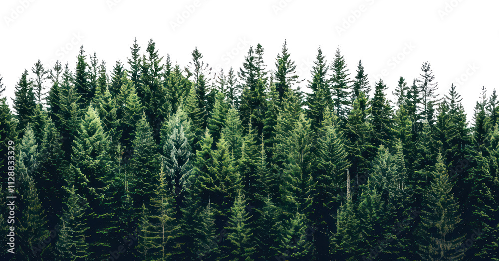 PNG Lush evergreen forest against sky PNG Lush evergreen forest against sky