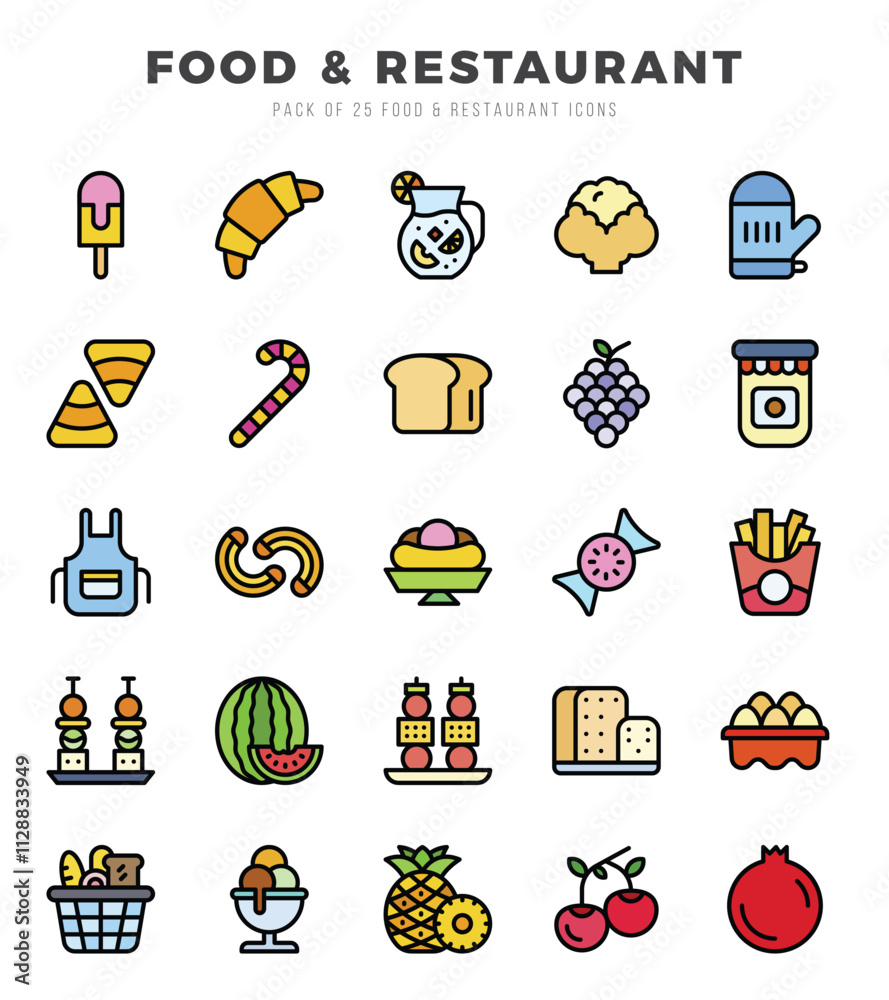 Food and Restaurant icon pack for your website. mobile. presentation. and logo design. Food and Restaurant icon pack for your website. mobile. presentation. and logo design.
