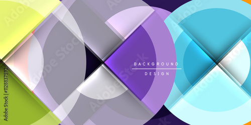 Techno circles and semi circles. Vector Illustration For Wallpaper, Banner, Background, Card, Book Illustration, landing page