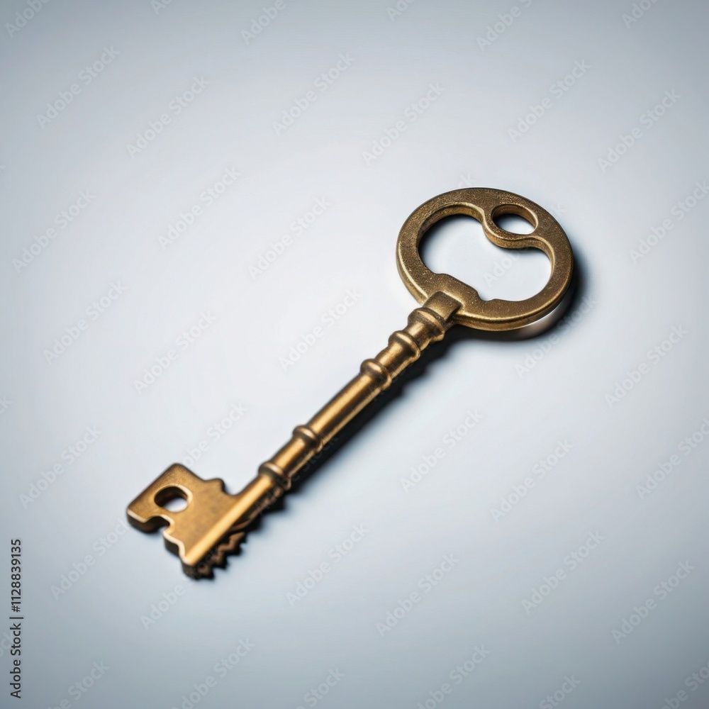 One Isolated Key Background Featuring a CloseUp of a Golden Key with Security Symbolism and Simple Background
One Isolated Key Background Featuring a CloseUp of a Golden Key with Security Symbolism and Simple Background