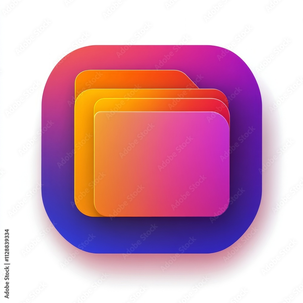 Colorful Gradient Layers Icon Design Colorful Gradient Layers Icon Design