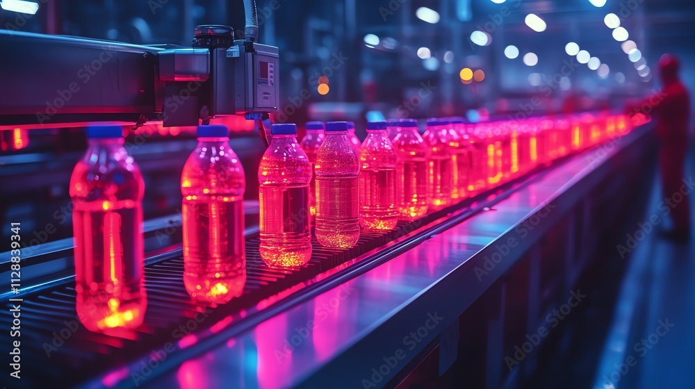 Products being packaged on a conveyor belt close up streamlined workflow surreal Fusion with conveyor details Products being packaged on a conveyor belt close up streamlined workflow surreal Fusion with conveyor details