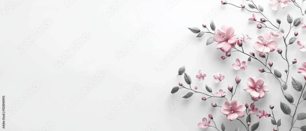 Elegant floral arrangement with soft pink flowers on a light background, perfect for spring or romantic themes. Elegant floral arrangement with soft pink flowers on a light background, perfect for spring or romantic themes.