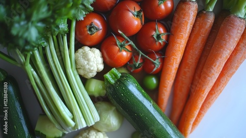 Colorful Assortment Of Fresh Vegetables Ready For Cooking