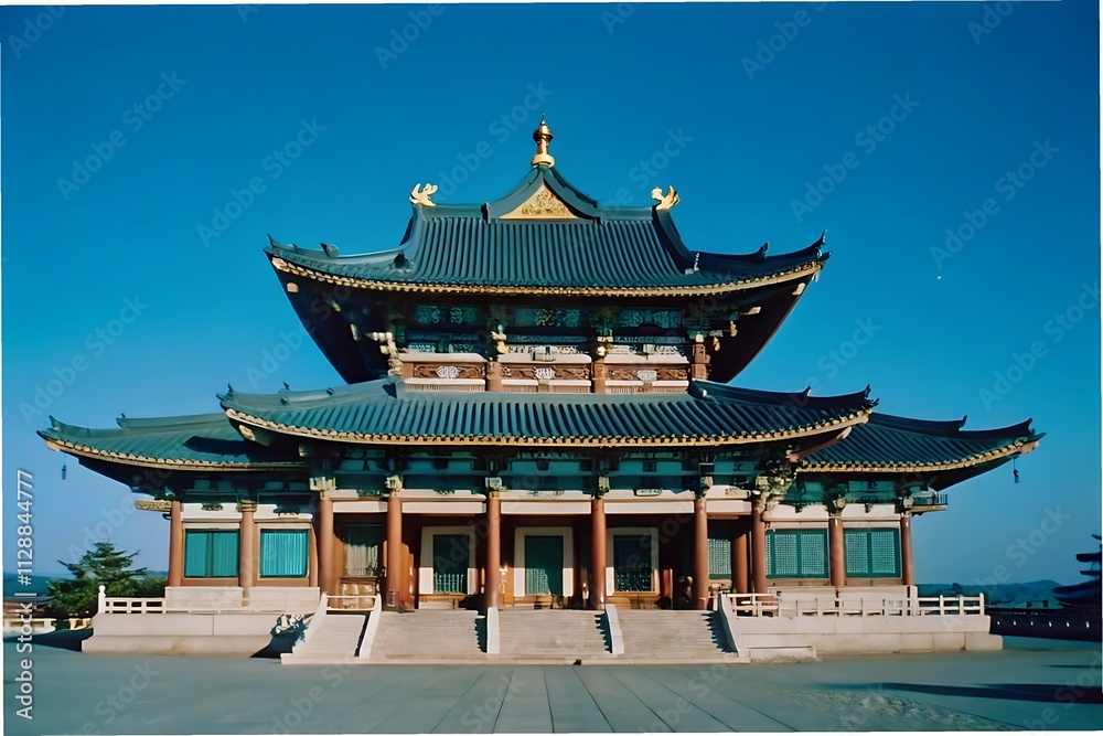 Elegant Temple Design with Sacred Symbolism Elegant Temple Design with Sacred Symbolism
