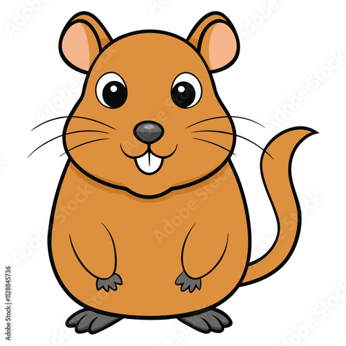 rodents animal flat vector illustration on white background.